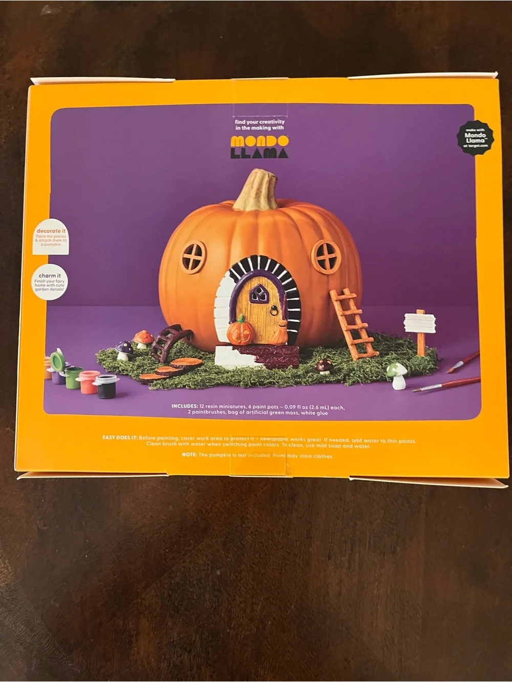 Mondo Llama Paint-Your-Own Enchanted Pumpkin Kit - White